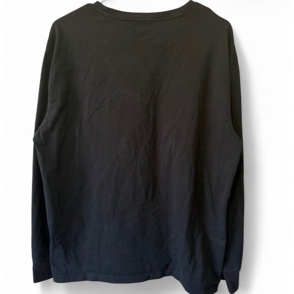 Polo Ralph Lauren Long Sleeve Crew Neck Men Large Black Shirt Minimalist Classic - Picture 2 of 10